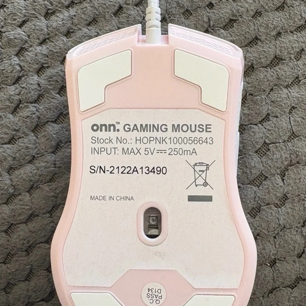 Pink and White Gaming Mouse